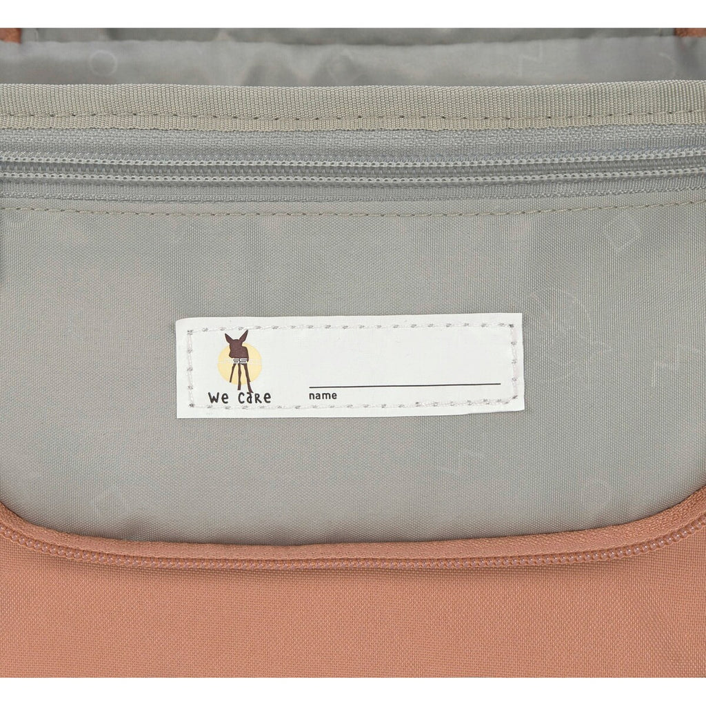 Toalettmappe Happy Prints med speil og krok med patches