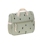 Toalettmappe mini Happy Prints light olive for barn - montert med opphengskrok