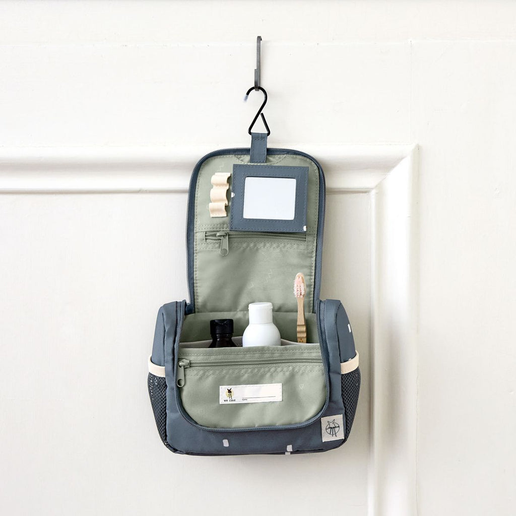 Toalettveske Mini Washbag Happy Prints Midnight Blue med integrert speil
