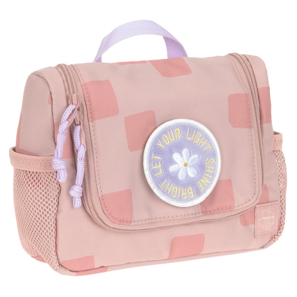 Toalettveske Mini Washbag med speil Pattern Party rosa forfra
