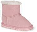 Toddle Walker semsket skinn 12-18 mnd baby pink forfra