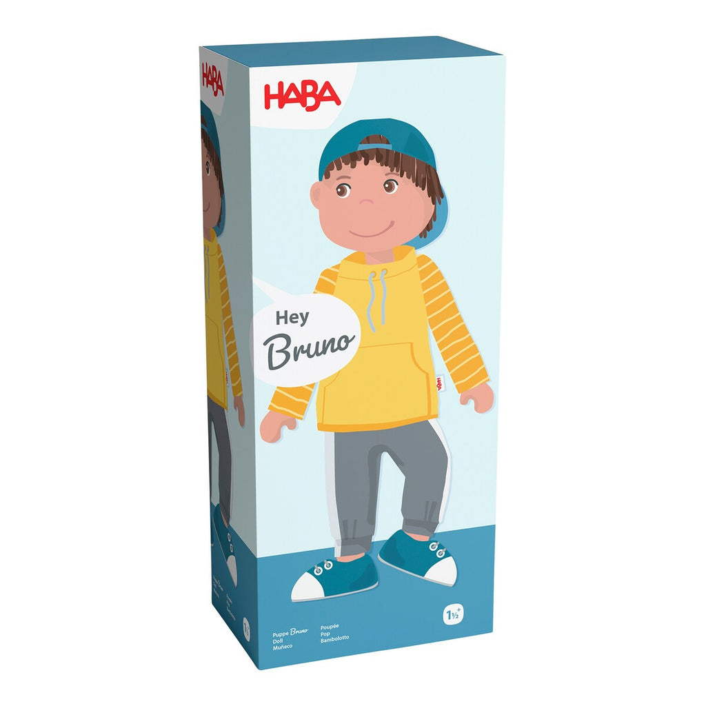 Tøydukke Bruno 30 cm med avtagbart sweatshirt