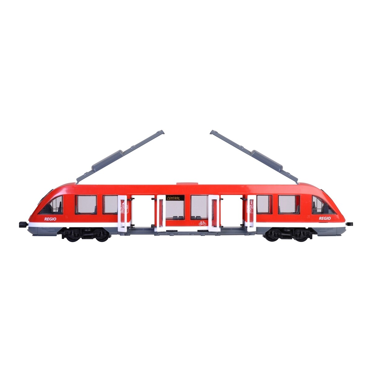 Tog City Train 45 cm med frihjul skala 1:43 nærbilde av hjul