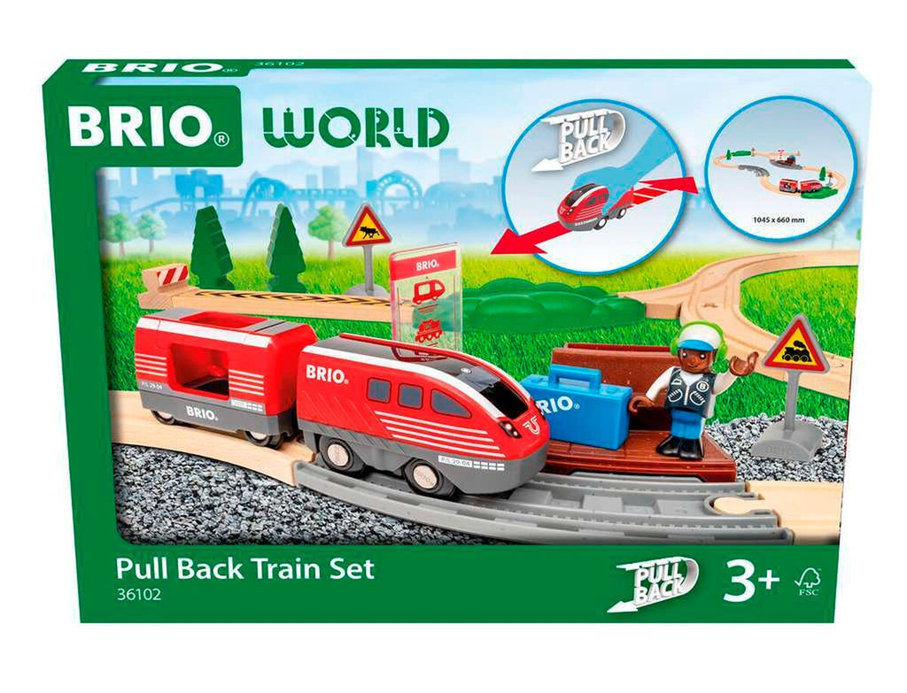 Detalj av trekkmotor på Togsett med trekkmotor i tre fra BRIO World