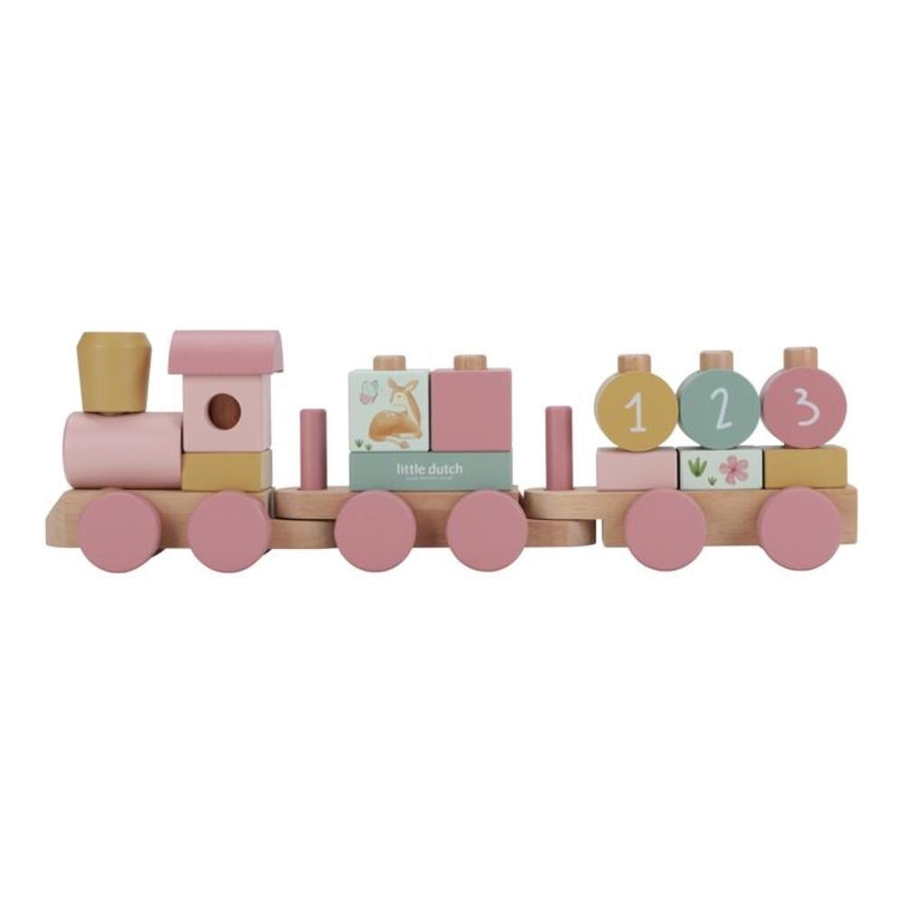 Togtog i tre rosa 45 cm 17 deler Fairy Garden - Little Dutch forfra