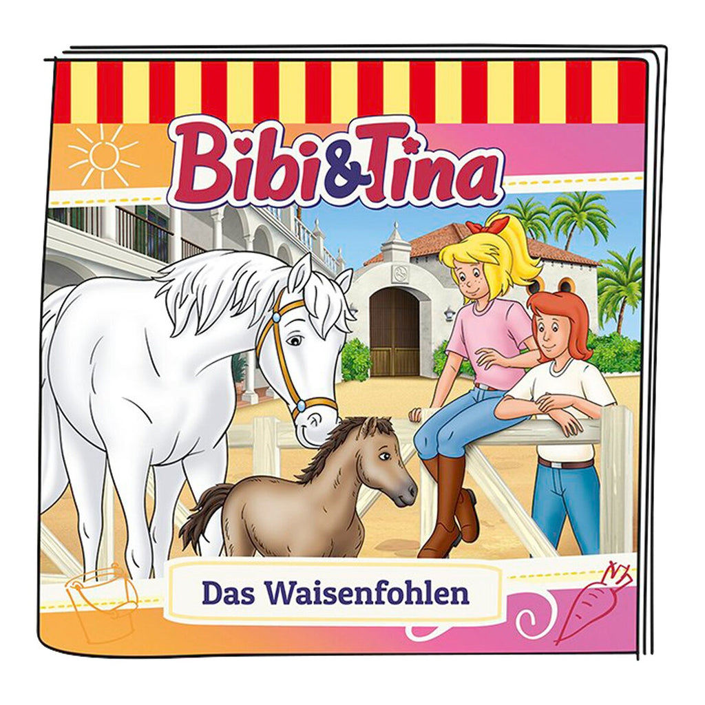 Tonie lyttefigur Bibi & Tina foreldreløst føll montert på Toniebox
