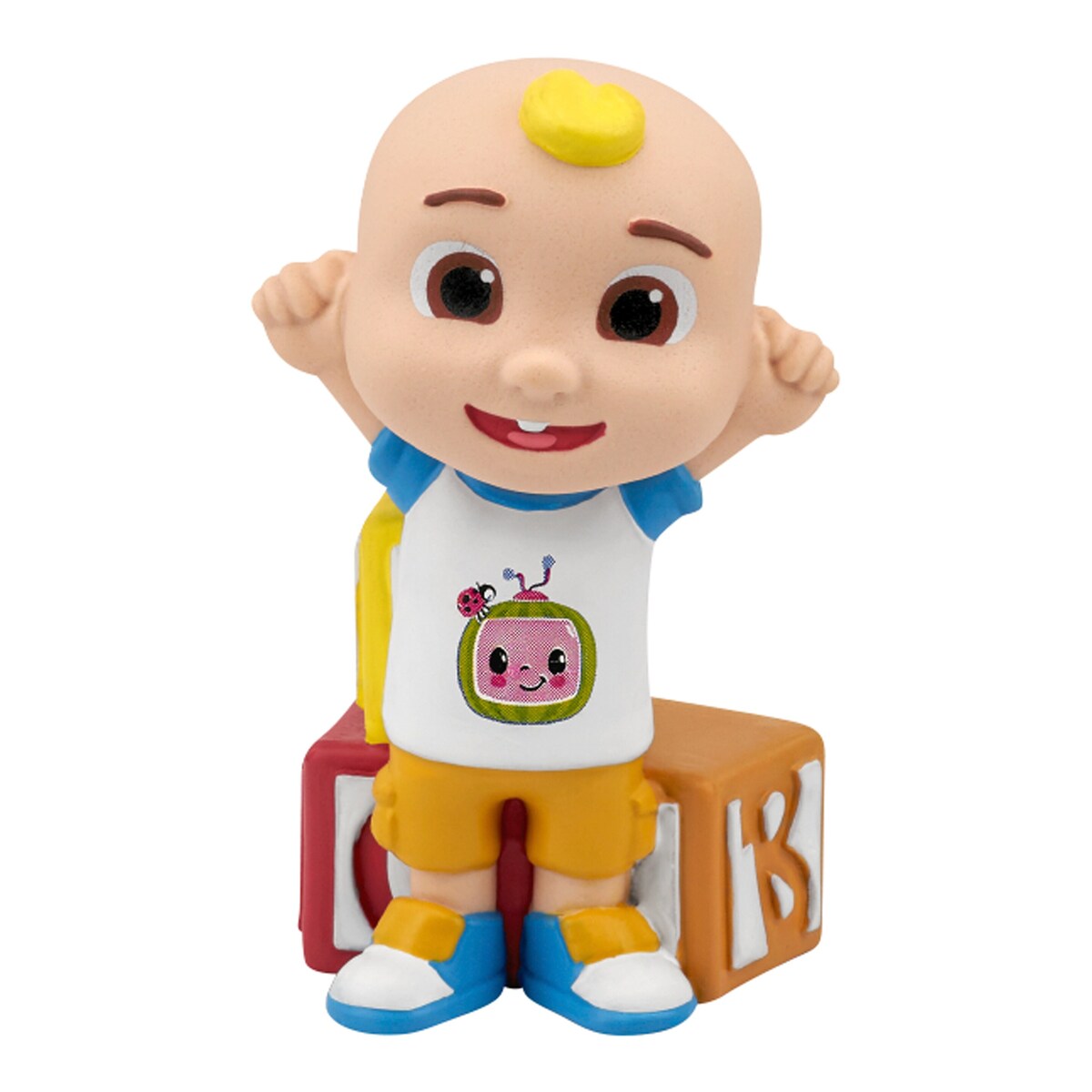 Tonie lyttefigur Cocomelon lek og moro med JJ bakside