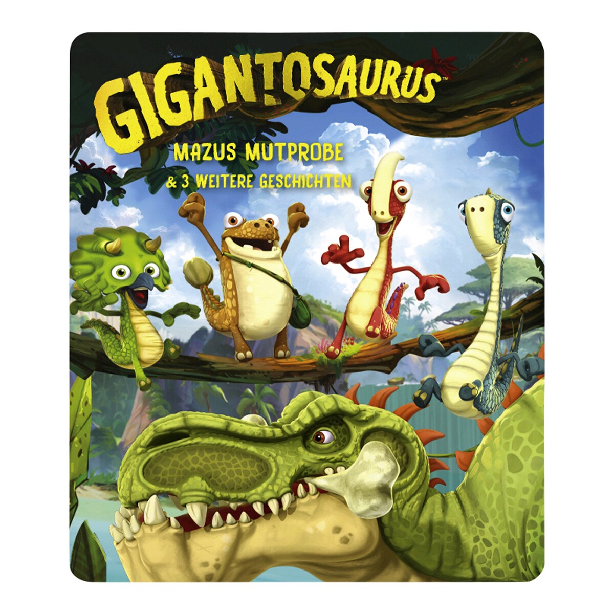 Tonie lyttefigur Gigantosaurus montert på Toniebox