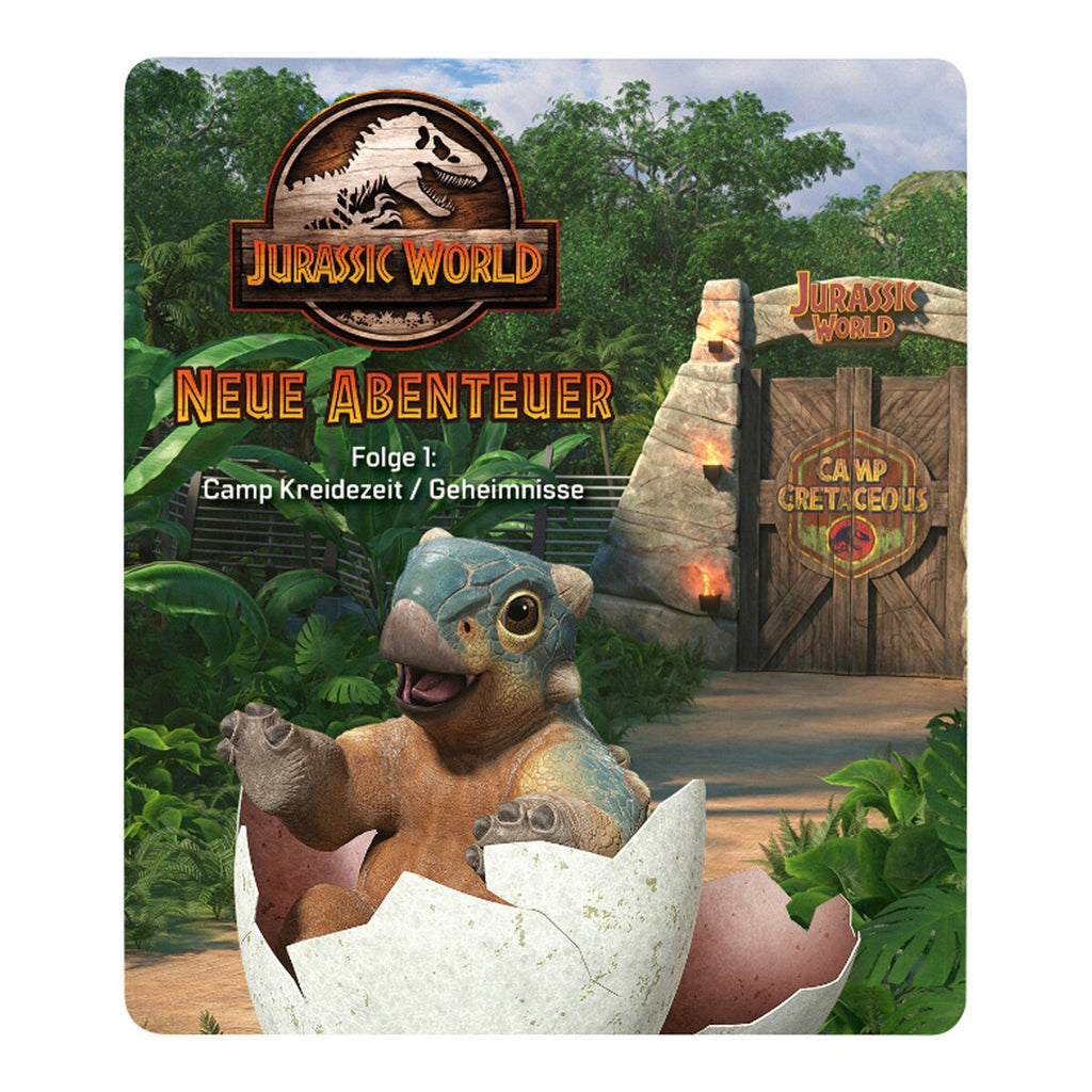 Tonie lyttefigur Jurassic World episode 1 Camp Kreidezeit montert på Toniebox