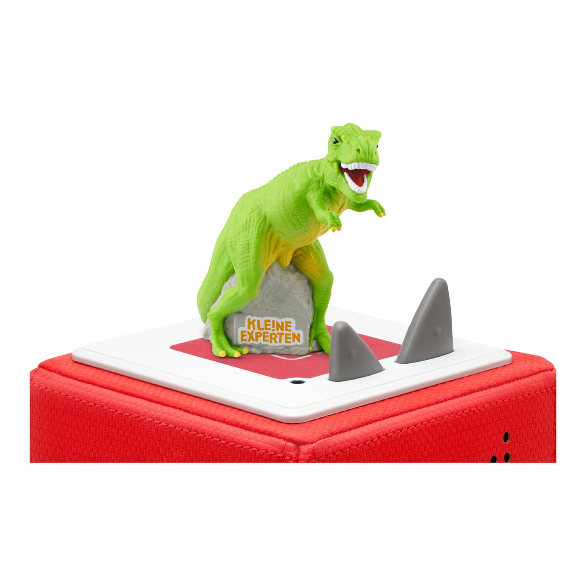 Detalj av Tonie lyttefigur KLE!NE EXPERTEN møter dinosaurer håndmalt design