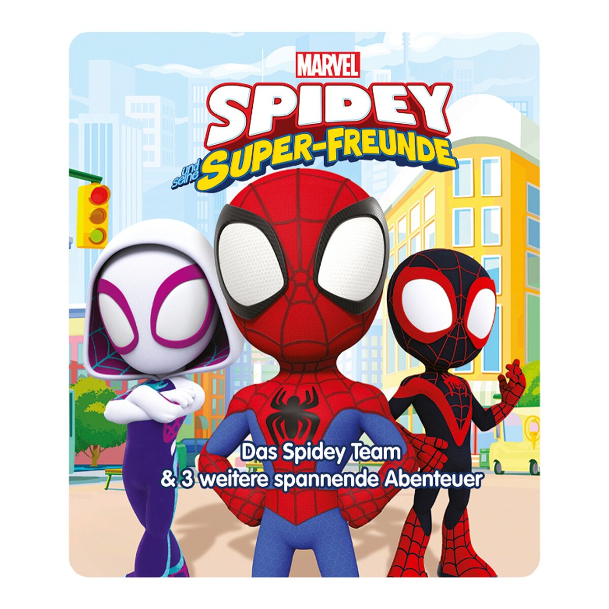 Montert Tonie lyttefigur Marvel Spidey og supervenner på Toniebox