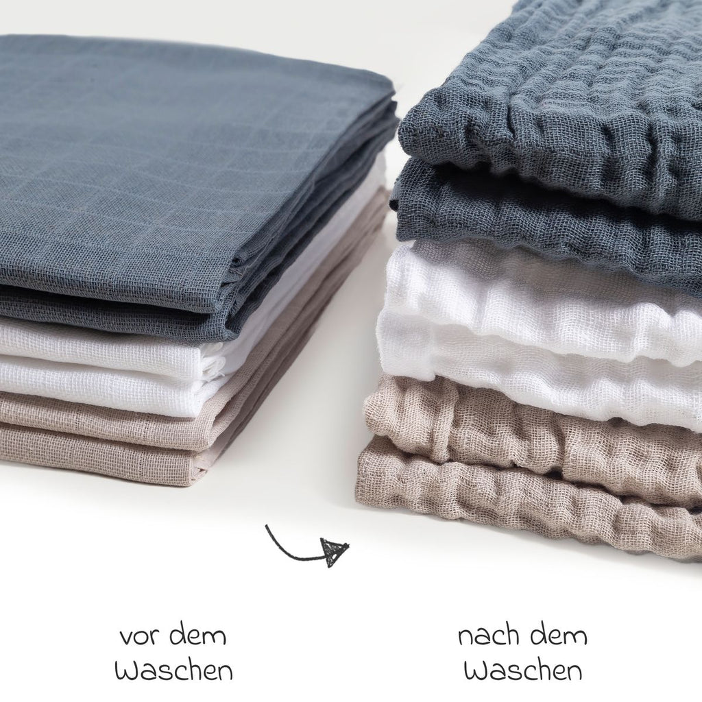 Tøybleier i bomull 6-pack 80 x 80 cm OEKO-TEX - Makian