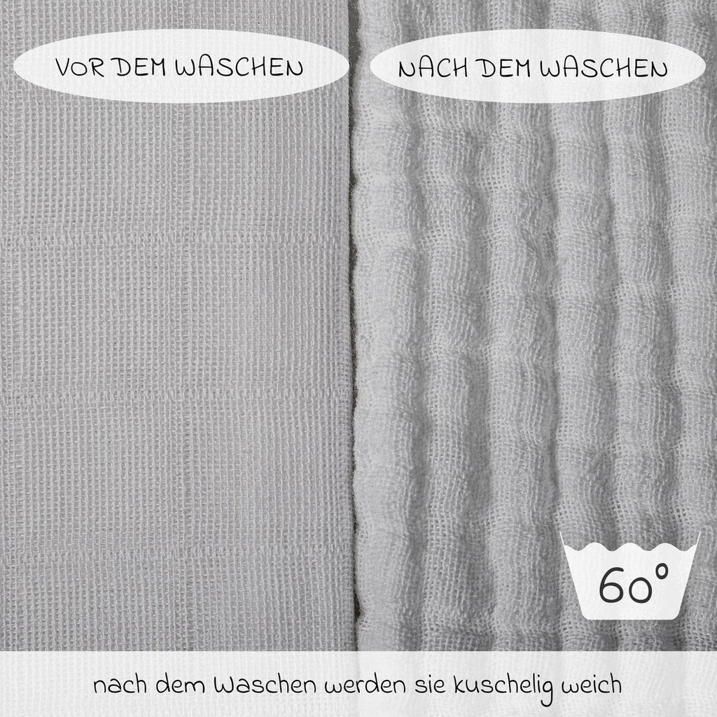 Tøybleier i bomull 10-pack 80 x 80 cm OEKO-TEX i farge grå