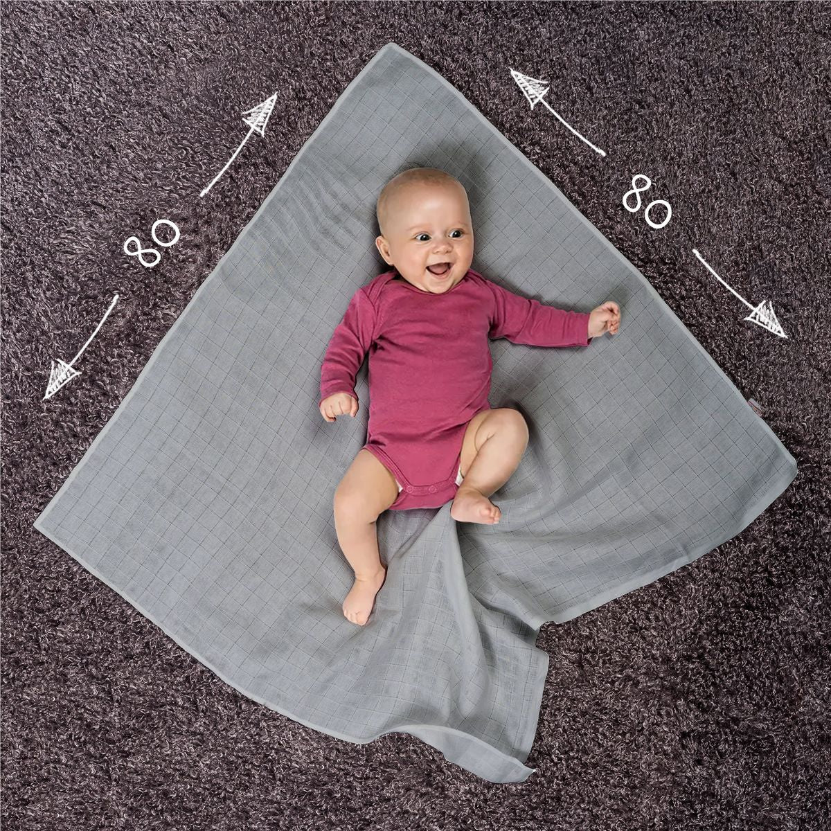 Tøybleier i bomull 10-pack 80 x 80 cm OEKO-TEX i farge mint