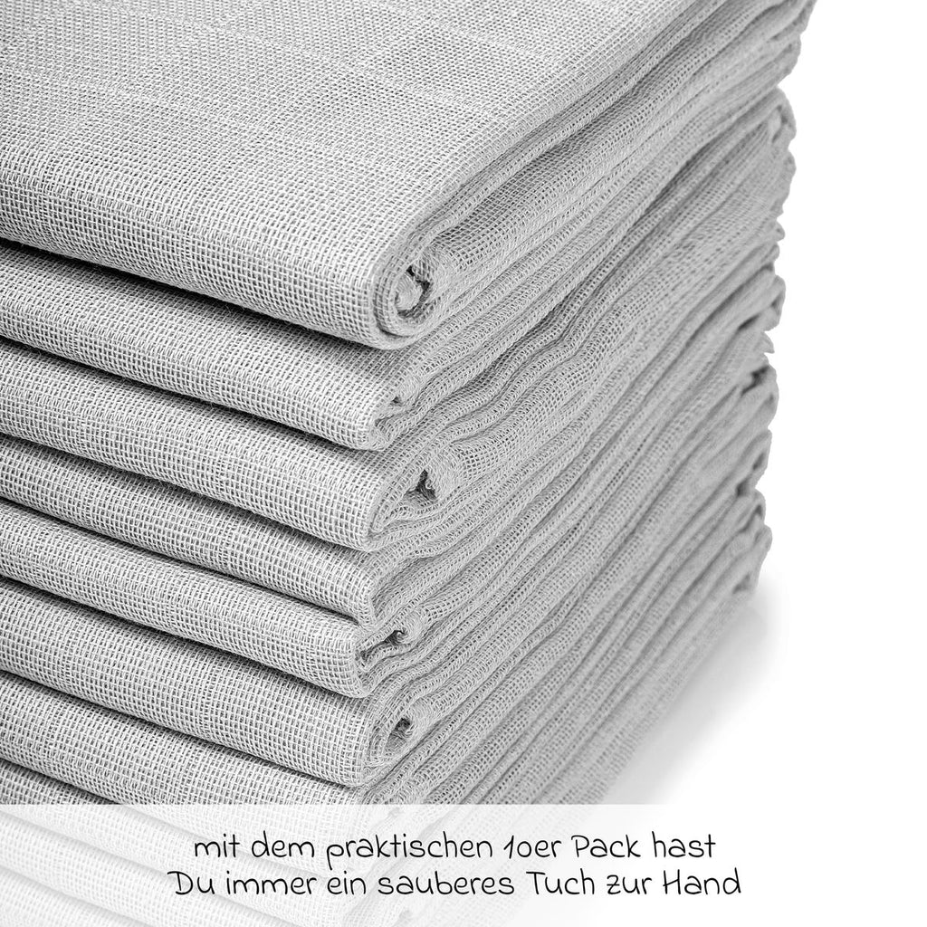 Pakking av Tøybleier i bomull 10-pack 80 x 80 cm OEKO-TEX