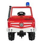 Montert tråbil rollyUnimog brannbil på lekeplass