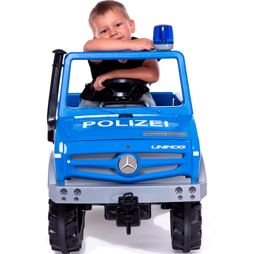 Montert Tråbil rollyUnimog politi med justerbart sete