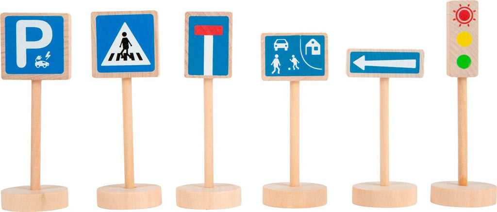 Montert trafikkskilt-sett i tre med lyskryss 26 deler