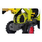 Nærbilde av styrestang og hjul på Tråkketraktor rollyFarmtrac Premium II Claas Arion 660