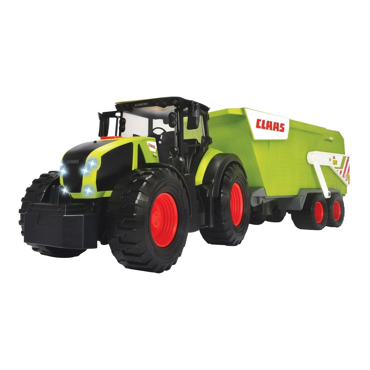 Nærbilde av lyd- og lysfunksjon på Traktor Claas