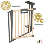 Montert Trappegrind Easylock klemme 84,5–92,5 cm bøk og metall i trappeåpning