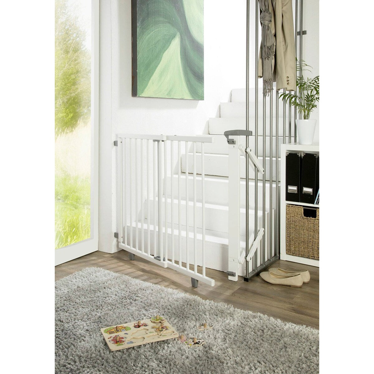 Trappegrind Plus 67-95 cm, høyde 83 cm låsesystem