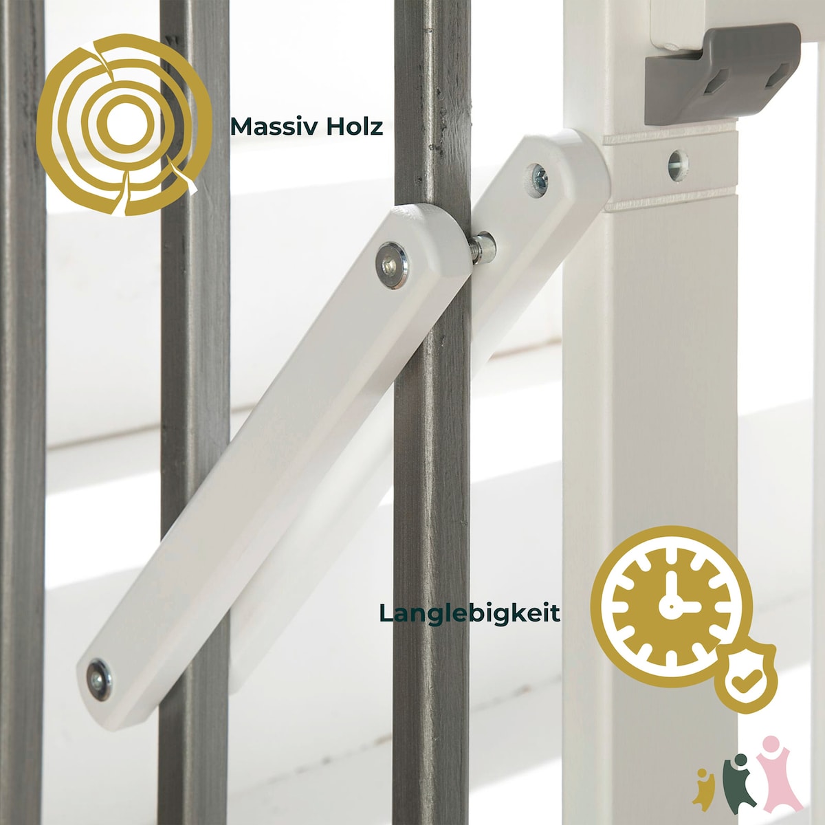 Trappegrind Plus 93-135 cm, høyde 83 cm bakside