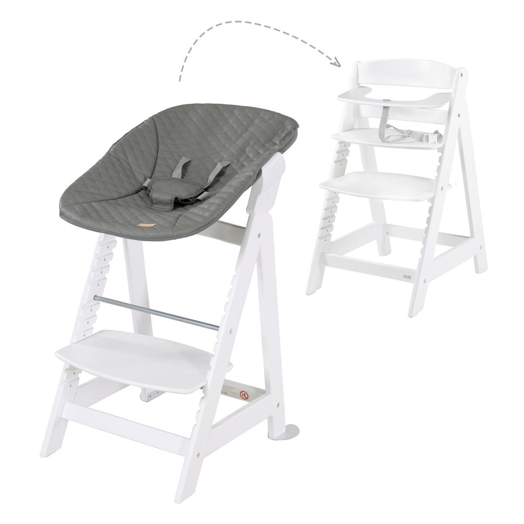 Trappestol Born Up 2in1-sett Stone quiltet forfra