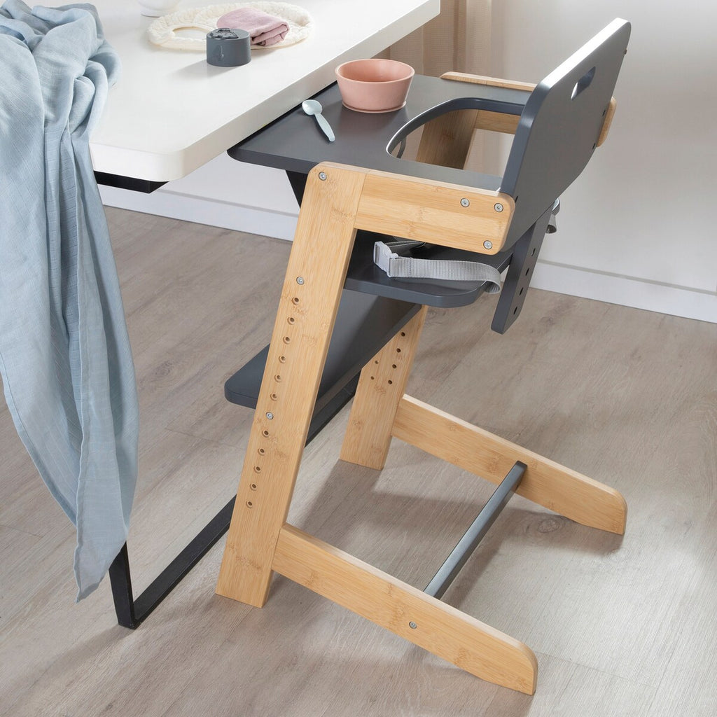 Trappestol Nature Up i bambus og MDF tofarget sideprofil
