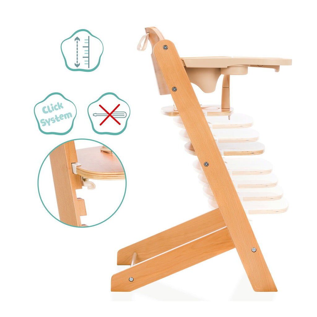 Trappestol Pia i bøk fra 6 mnd, maks 85 kg - Fillikid