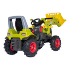 Detalj av frontlaster på Tråtraktor rollyFarmtrac Premium II Claas Arion 660