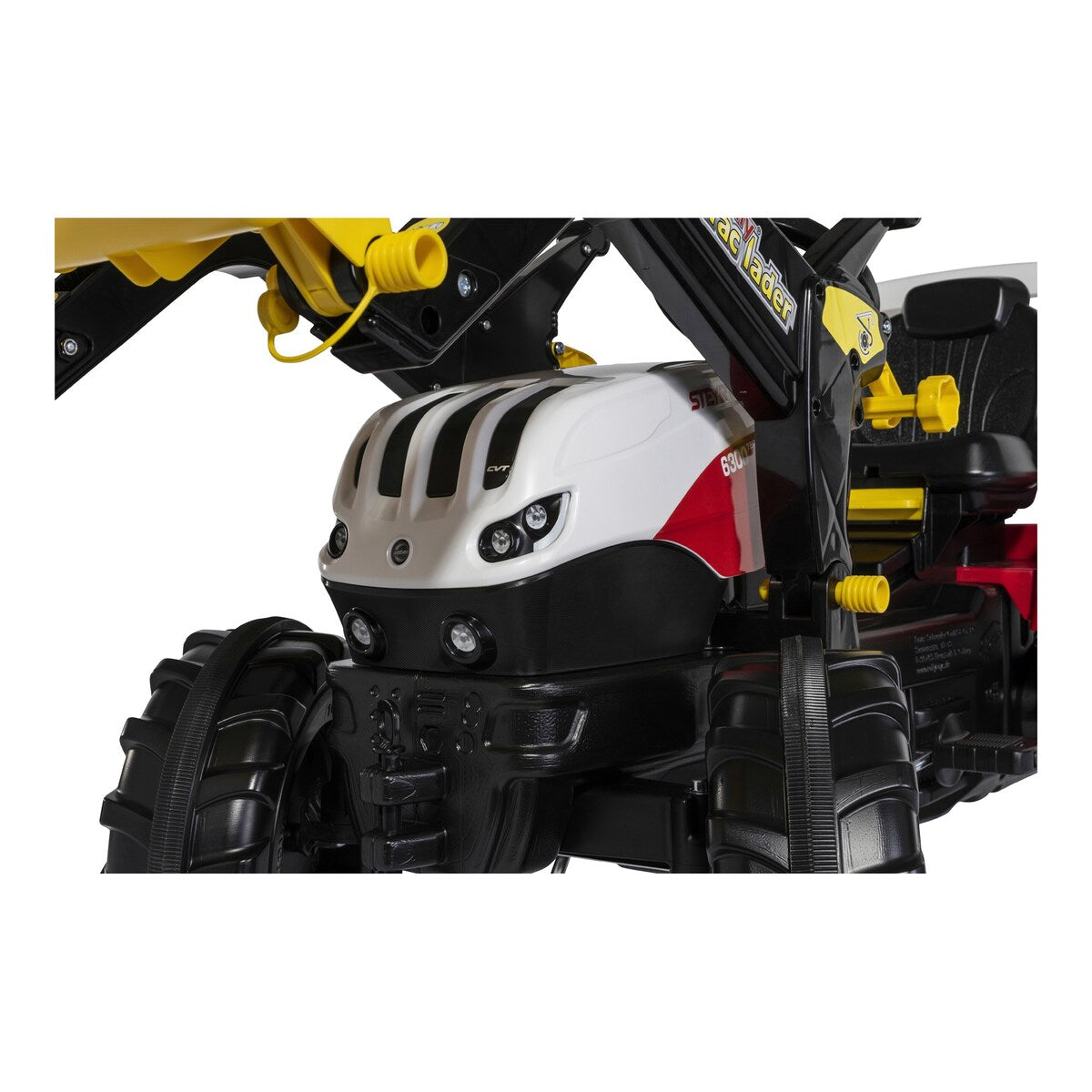 Nærbilde av justerbart sete på Tråtraktor rollyFarmtrac Premium II Steyr