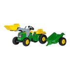 Tråtraktor rollyKid John Deere med frontlaster sett forfra