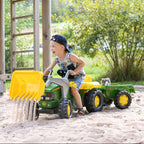 Detalj av frontlaster på Tråtraktor rollyKid John Deere
