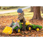 Montert Tråtraktor rollyKid John Deere med tilhenger