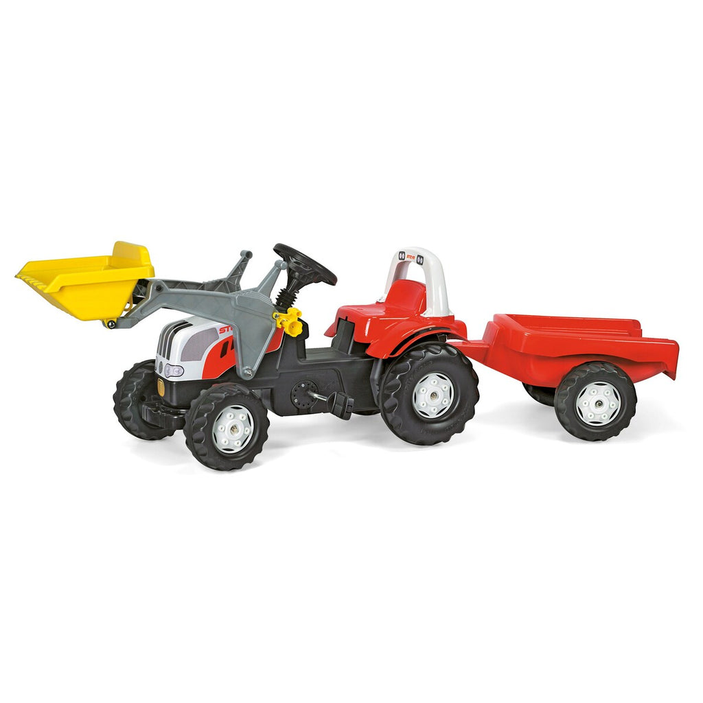 Tråtraktor rollyKid Steyr 6165 CVT med frontlaster bakside