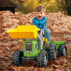 Montert Tråtraktor rollyKiddy Futura med tilhenger og frontlaster