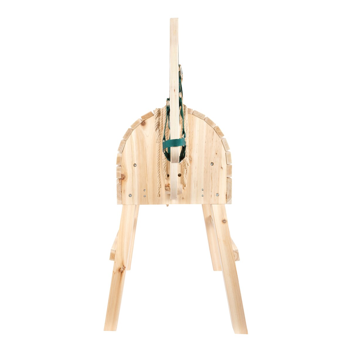 Trehest med man og hale small foot halter inkludert