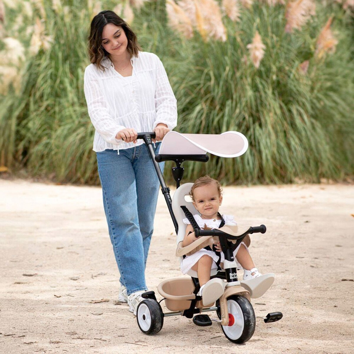 Trehjulssykkel Baby Balade fra 10 mnd, metallramme bakside