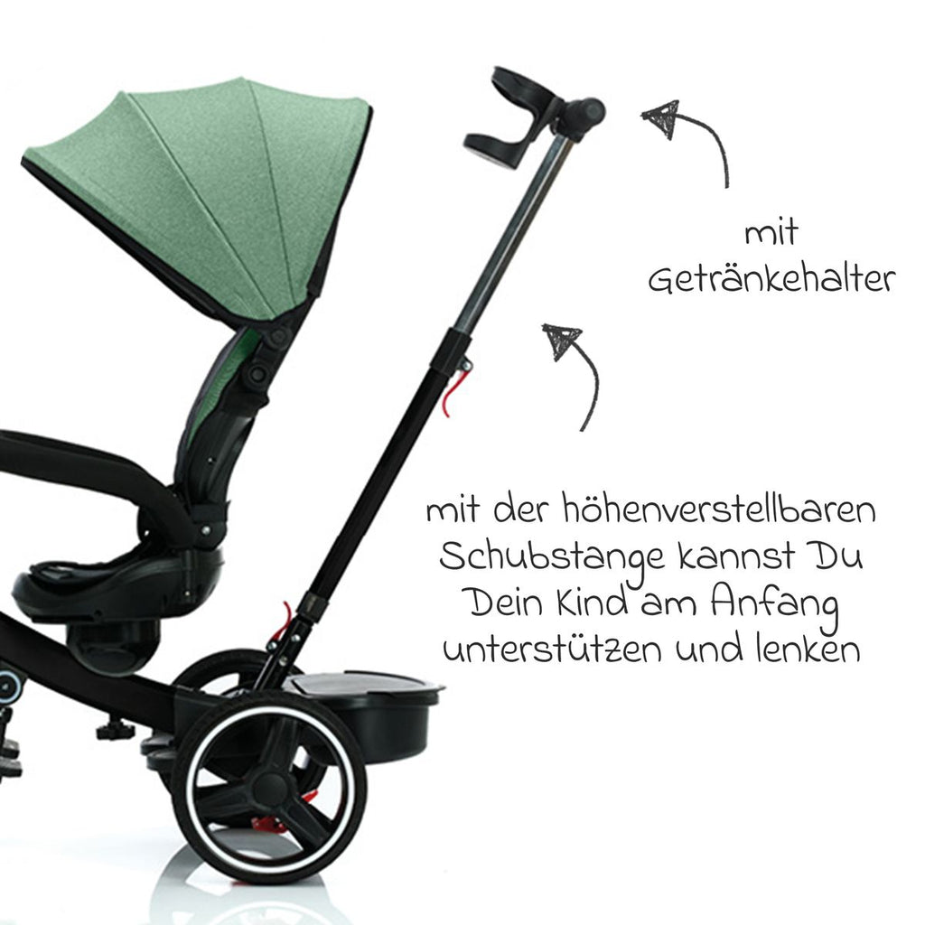 Trehjulssykkel Niki 360 med dreibart sete og solskjerm - Fillikid
