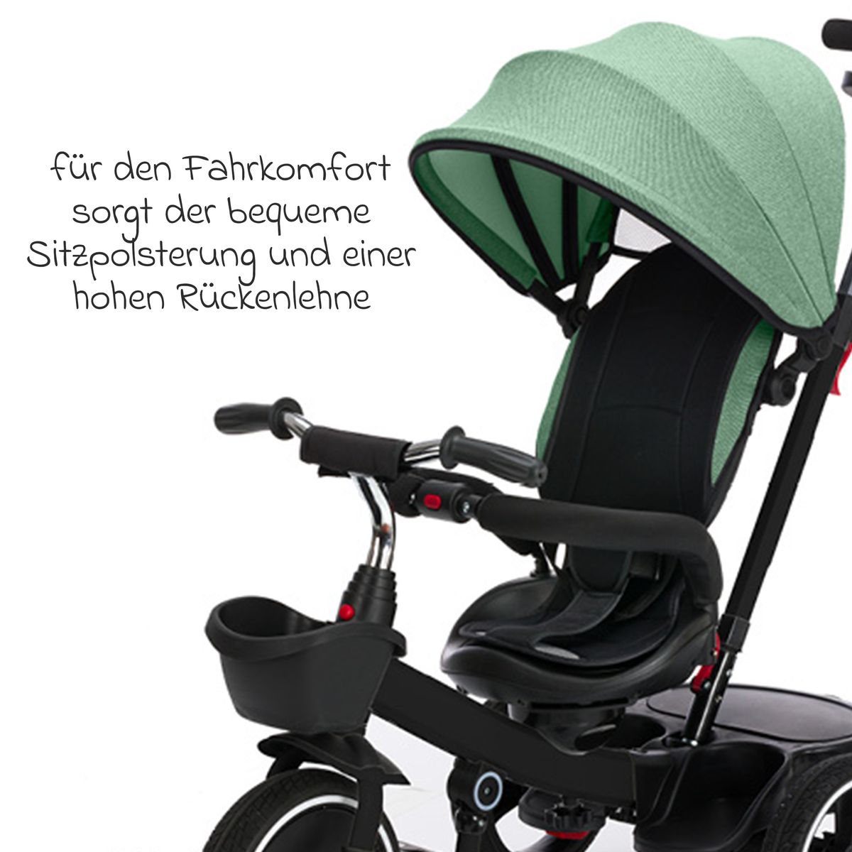 Trehjulssykkel Niki 360 med dreibart sete og solskjerm - Fillikid