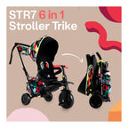 Høydejusterbart håndtak med organizer på Trehjulssykkel SmarTfold STR7 7-i-1