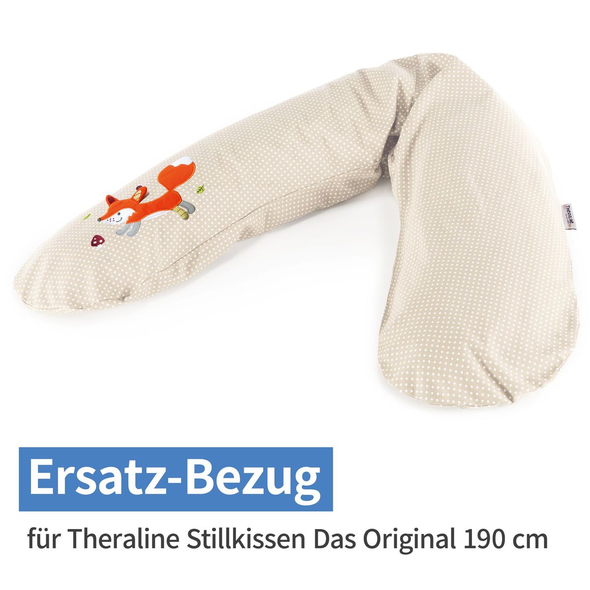 Trekk til ammepute Das Original 190 cm, bomull, prikker beige forfra