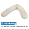 Trekk til ammepute Das Original i musselin 190 cm, sandbeige - Theraline forfra