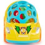 Trekkbil med rangle fra 12 mnd, 12,5x9x9 cm - Bieco detalj av ratt