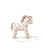 Trekkedyr hest Dotty med polka-dot mønster sett bakfra