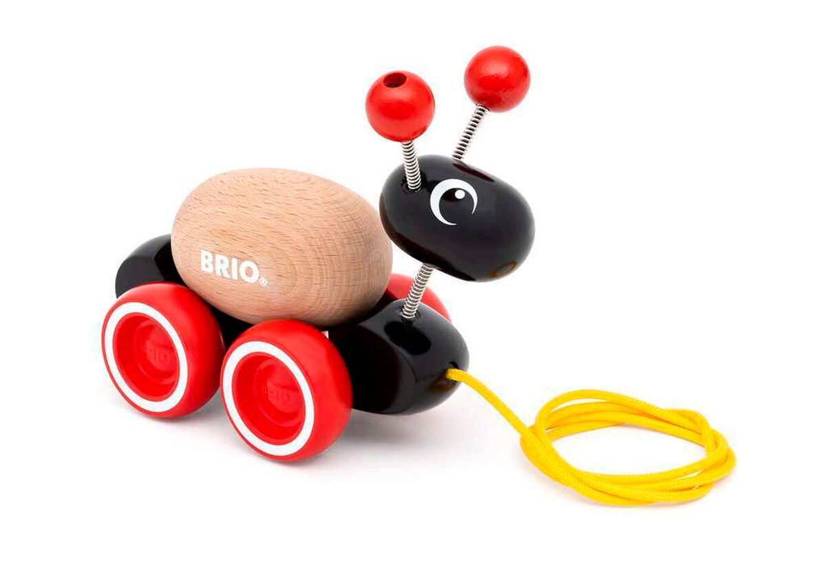 Trekkeleke maur i tre 14,7 cm - BRIO bakside
