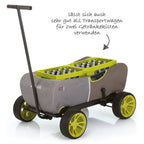 Trekkvogn Eco Mobil sammenleggbar med tak for 2 barn med avtakbart soltak