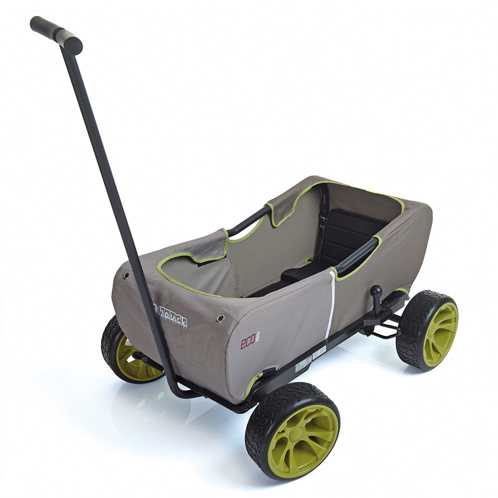 Trekkvogn Eco Mobil sammenleggbar med tak for 2 barn med sammenlagt design