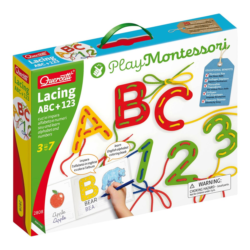 Treleleke Montessori med bokstaver og tall fra 3 år forfra